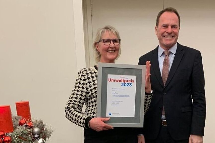 Düsseldorfer ADFC-Vorsitzende Lerke Tyra erhält Umweltpreis der Stadt Düsseldorfer ADFC-Vorsitzende Lerke Tyra erhält Umweltpreis der Stadt.