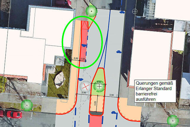Planung Kreuzung Gebbertstraße / Hofmannstraße